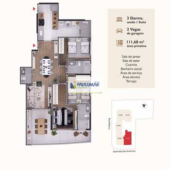 Apartamento em Praia Grande, bairro Guilhermina
