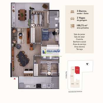 Apartamento em Praia Grande, bairro Guilhermina