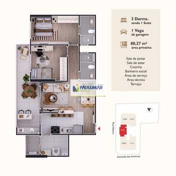 Apartamento em Praia Grande, bairro Guilhermina