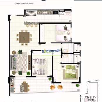 Apartamento em Praia Grande, bairro Aviação