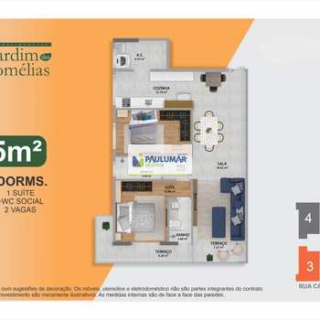 Apartamento em Praia Grande, bairro Boqueirão