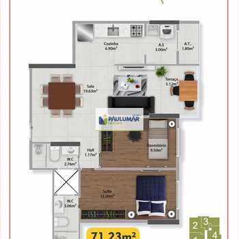 Apartamento em Praia Grande, bairro Guilhermina