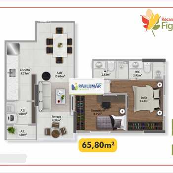 Apartamento em Praia Grande, bairro Guilhermina