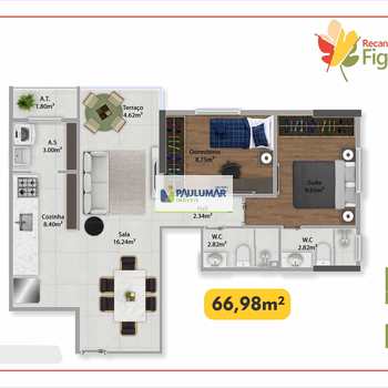 Apartamento em Praia Grande, bairro Guilhermina