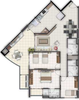 Apartamento, código 2005 em Praia Grande, bairro Canto do Forte