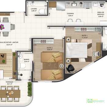 Apartamento em Praia Grande, bairro Canto do Forte
