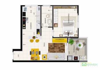 Apartamento, código 14876822 em Praia Grande, bairro Guilhermina