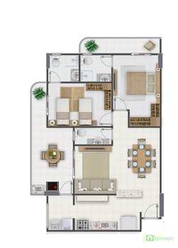 Apartamento, código 14879518 em Praia Grande, bairro Aviação