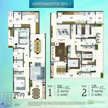 Apartamento em Praia Grande, bairro Canto do Forte