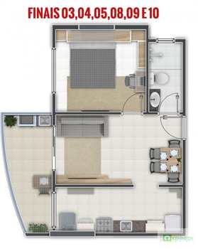 Apartamento, código 14876763 em Praia Grande, bairro Aviação