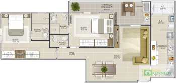 Apartamento, código 14879407 em Praia Grande, bairro Boqueirão