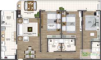 Apartamento, código 14879469 em Praia Grande, bairro Canto do Forte