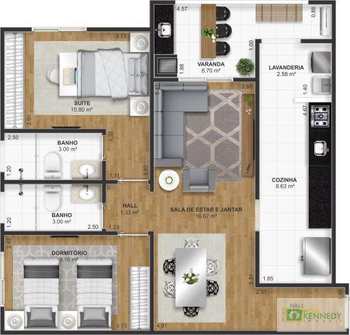 Apartamento, código 14879528 em Praia Grande, bairro Ocian