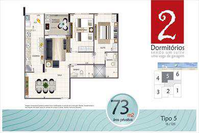 Apartamento, código 2977 em Praia Grande, bairro Aviação
