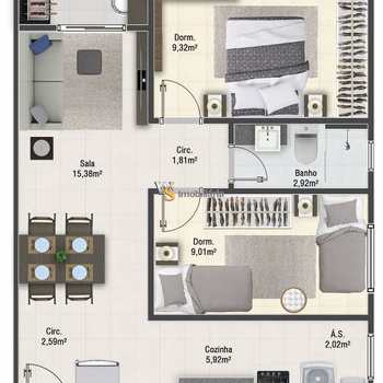 Apartamento em Praia Grande, bairro Aviação