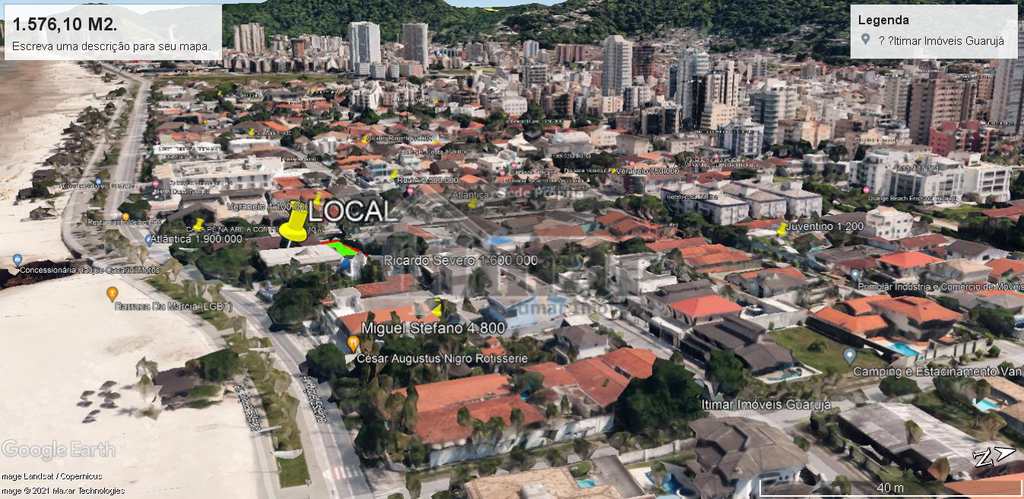 Terreno Comercial em Guarujá, no bairro Frente Ao Mar