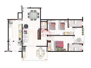 Apartamento, código 2348 em Praia Grande, bairro Ocian