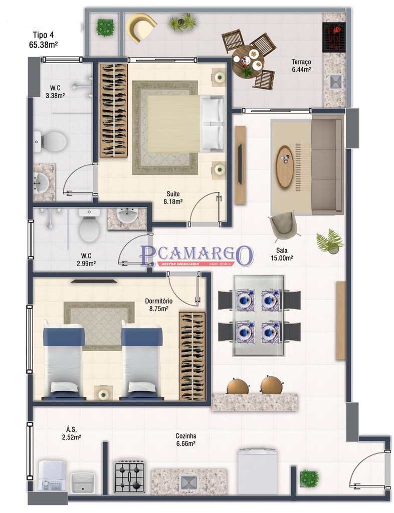 Apartamento em Praia Grande, no bairro Ocian