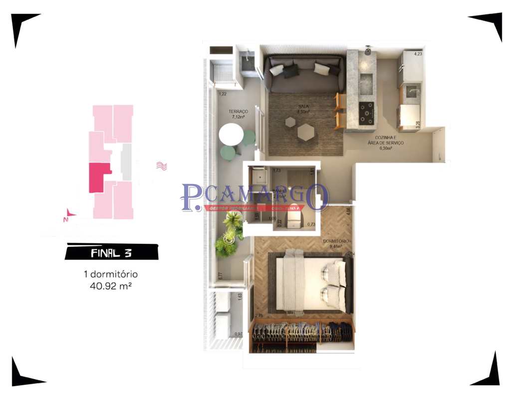 Apartamento em Praia Grande, no bairro Canto do Forte