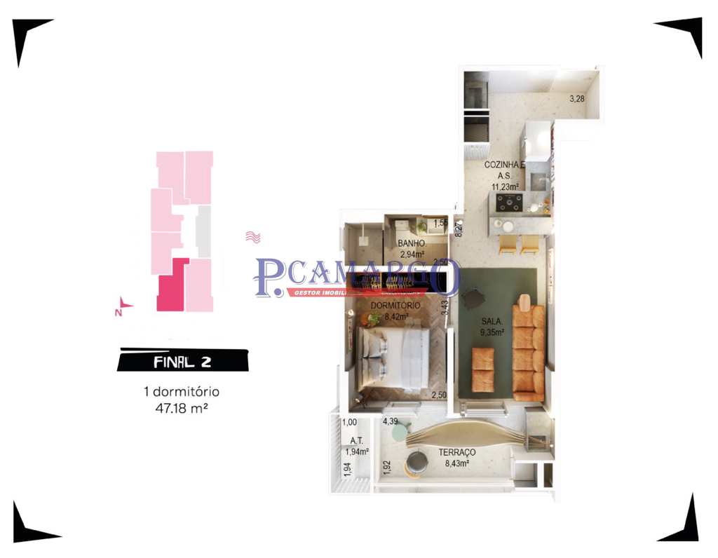 Apartamento em Praia Grande, no bairro Canto do Forte