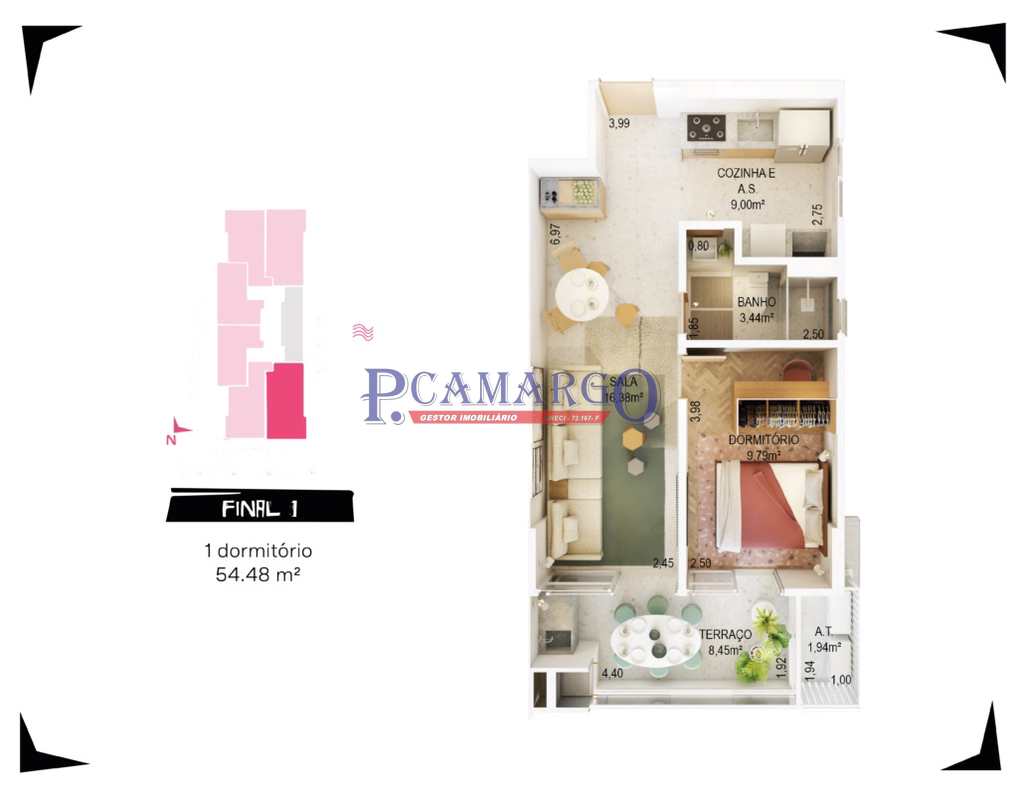 Apartamento em Praia Grande, no bairro Canto do Forte