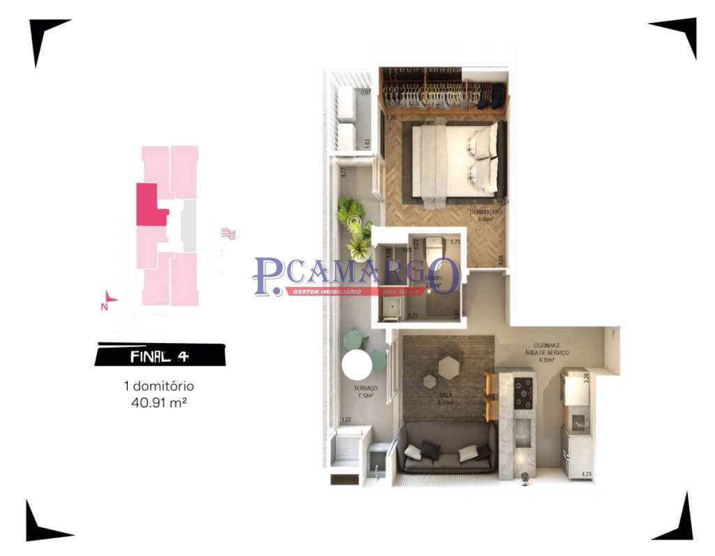Apartamento em Praia Grande, no bairro Canto do Forte