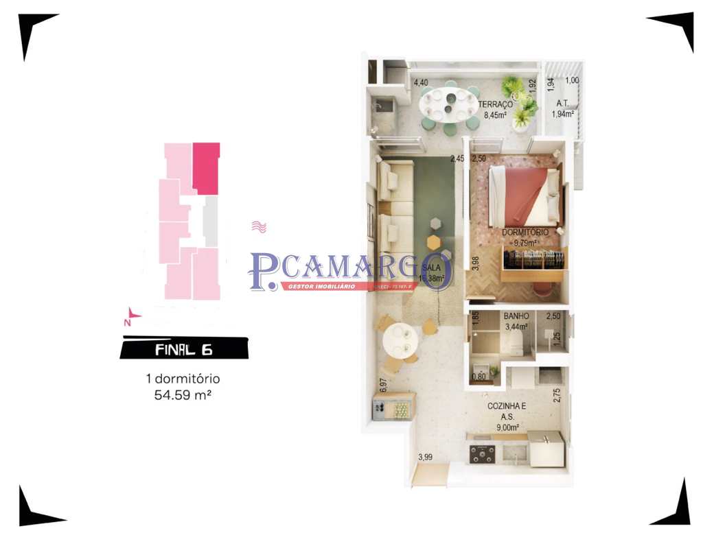 Apartamento em Praia Grande, no bairro Canto do Forte