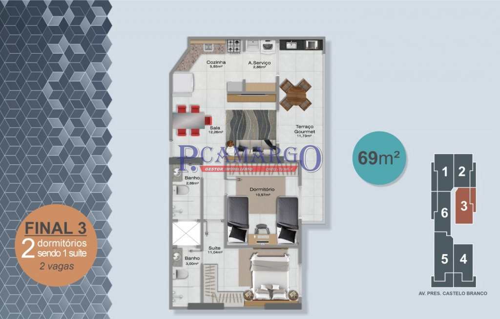 Apartamento em Praia Grande, no bairro Real