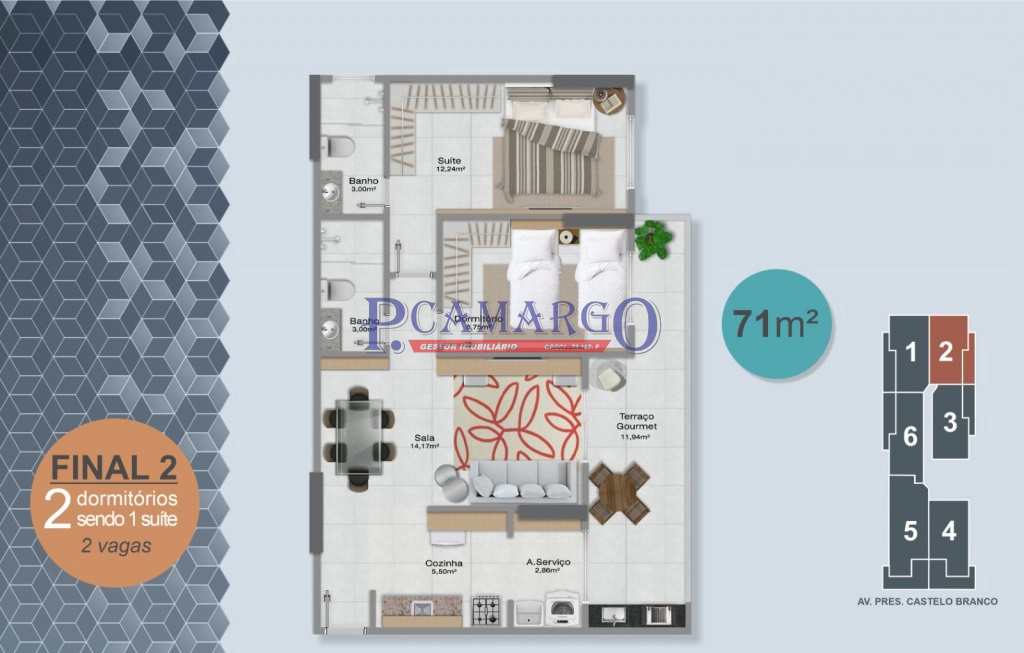 Apartamento em Praia Grande, no bairro Real