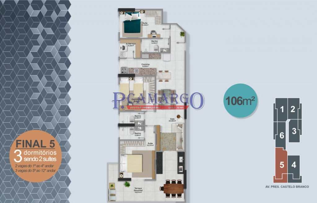 Apartamento em Praia Grande, no bairro Real