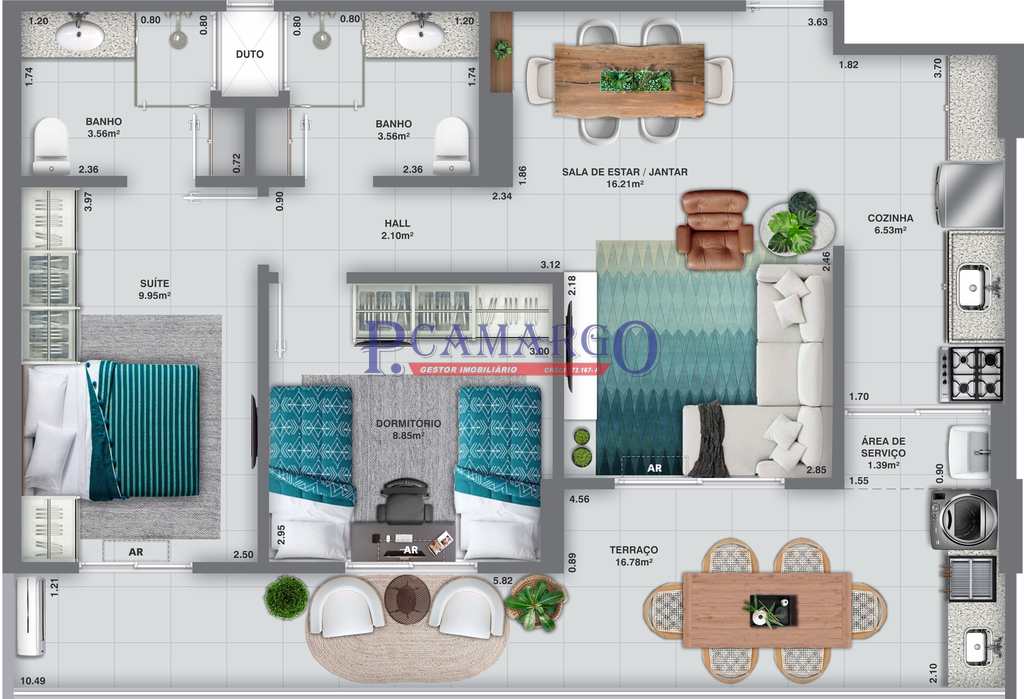 Apartamento em Praia Grande, no bairro Aviação