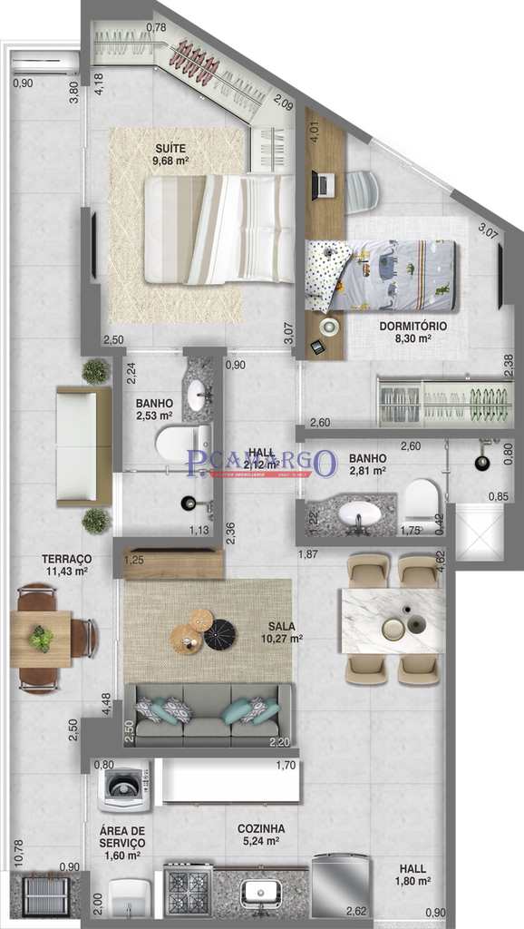 Apartamento em Praia Grande, no bairro Guilhermina