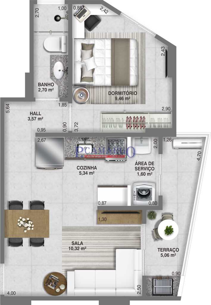 Apartamento em Praia Grande, no bairro Guilhermina