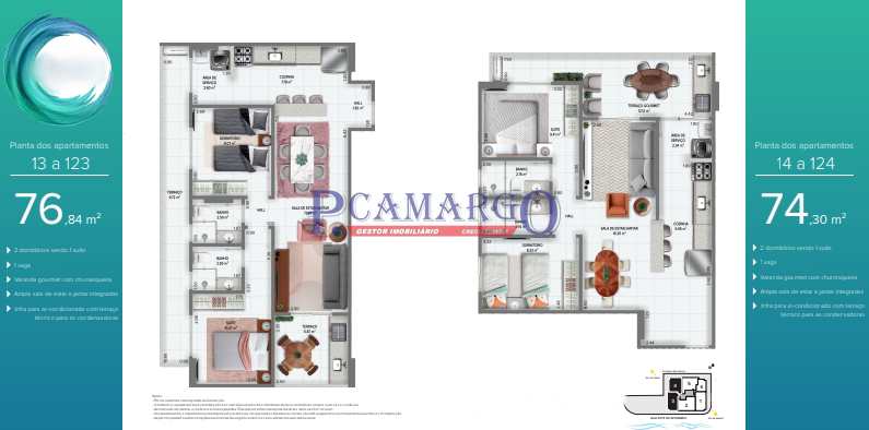 Apartamento em Praia Grande, no bairro Mirim