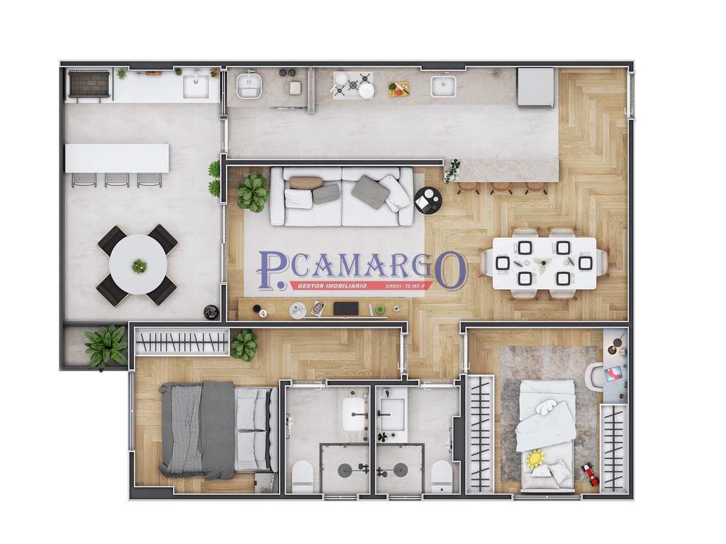 Apartamento em Praia Grande, no bairro Canto do Forte