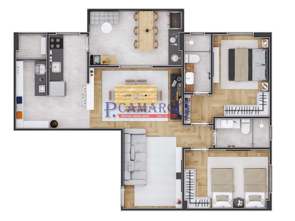 Apartamento em Praia Grande, no bairro Canto do Forte
