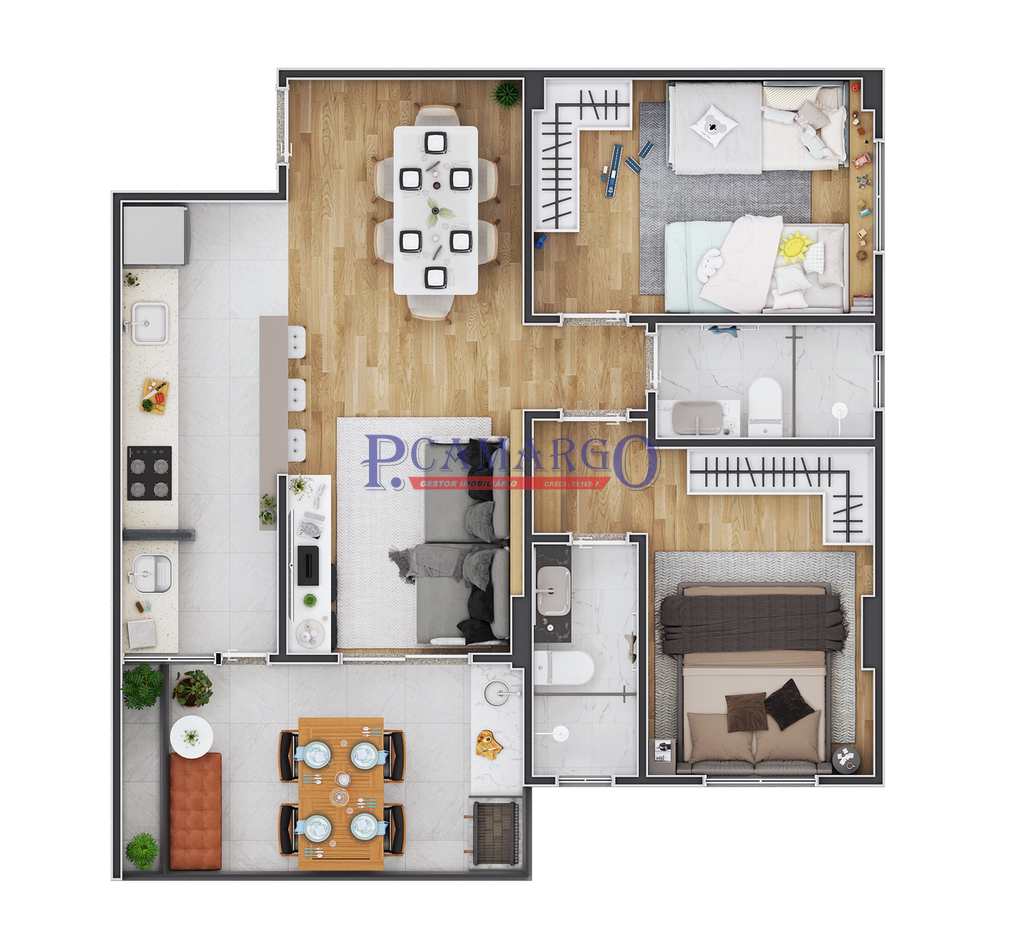 Apartamento em Praia Grande, no bairro Canto do Forte