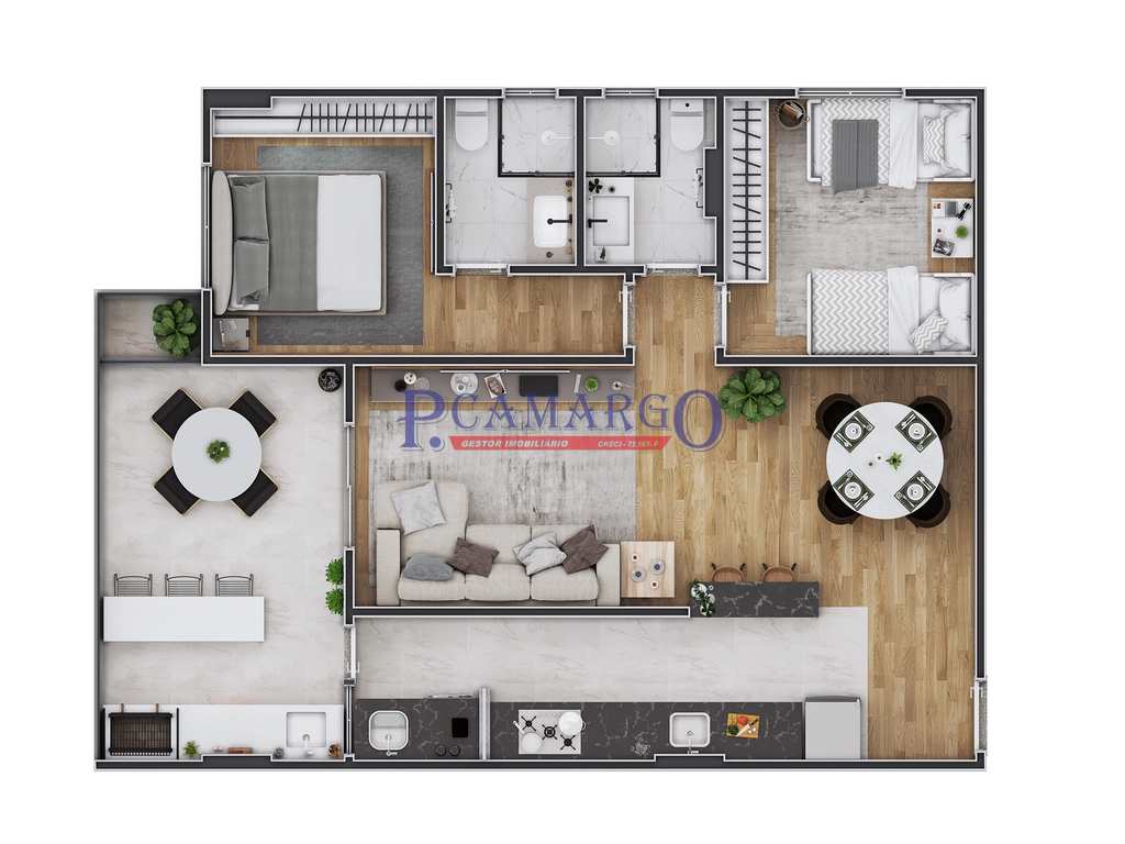 Apartamento em Praia Grande, no bairro Canto do Forte