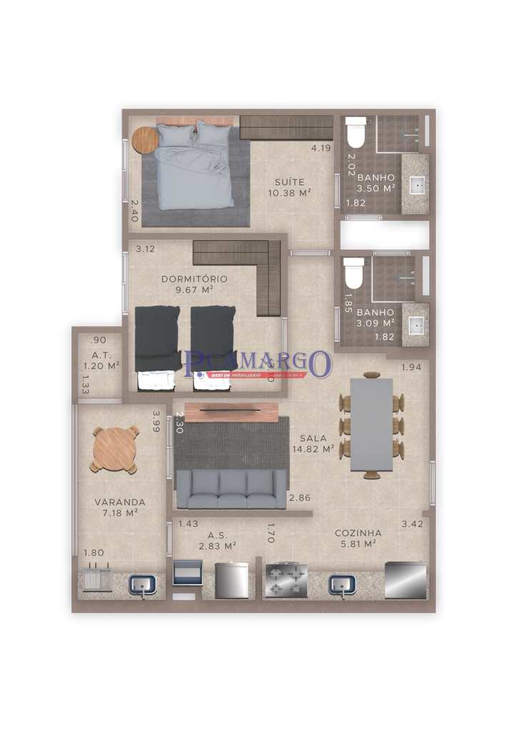 Apartamento em Praia Grande, no bairro Guilhermina