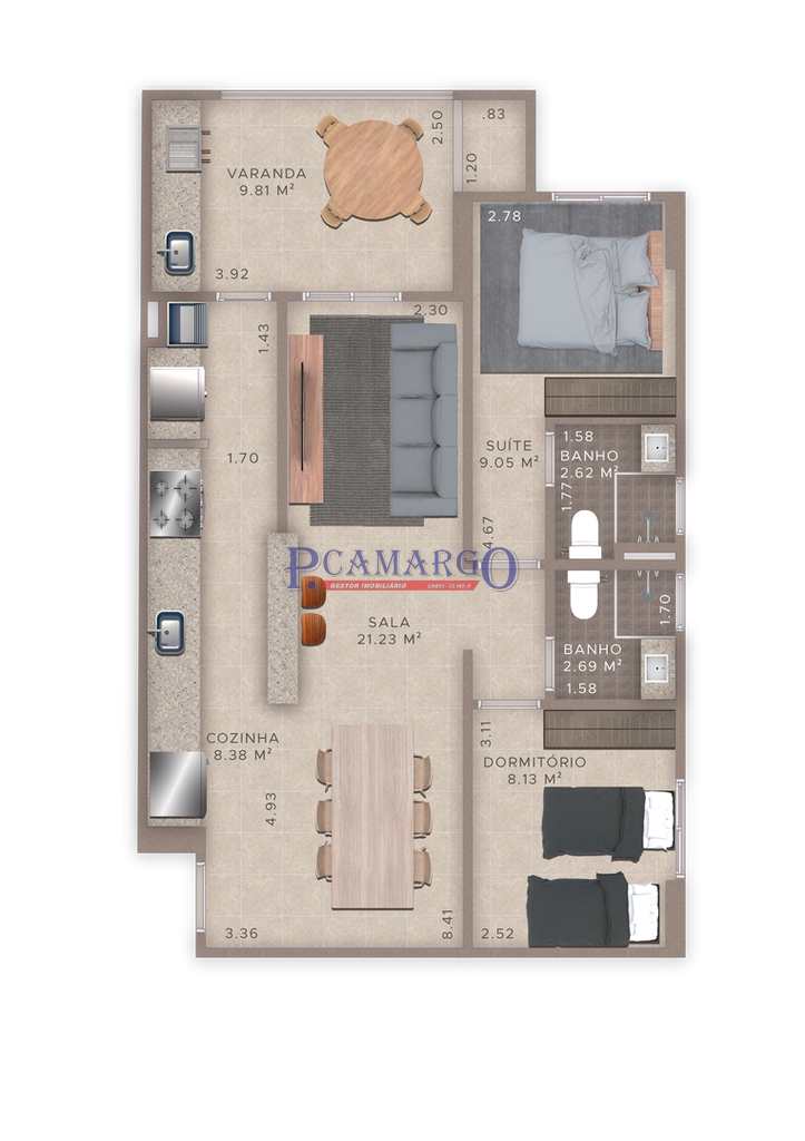 Apartamento em Praia Grande, no bairro Guilhermina