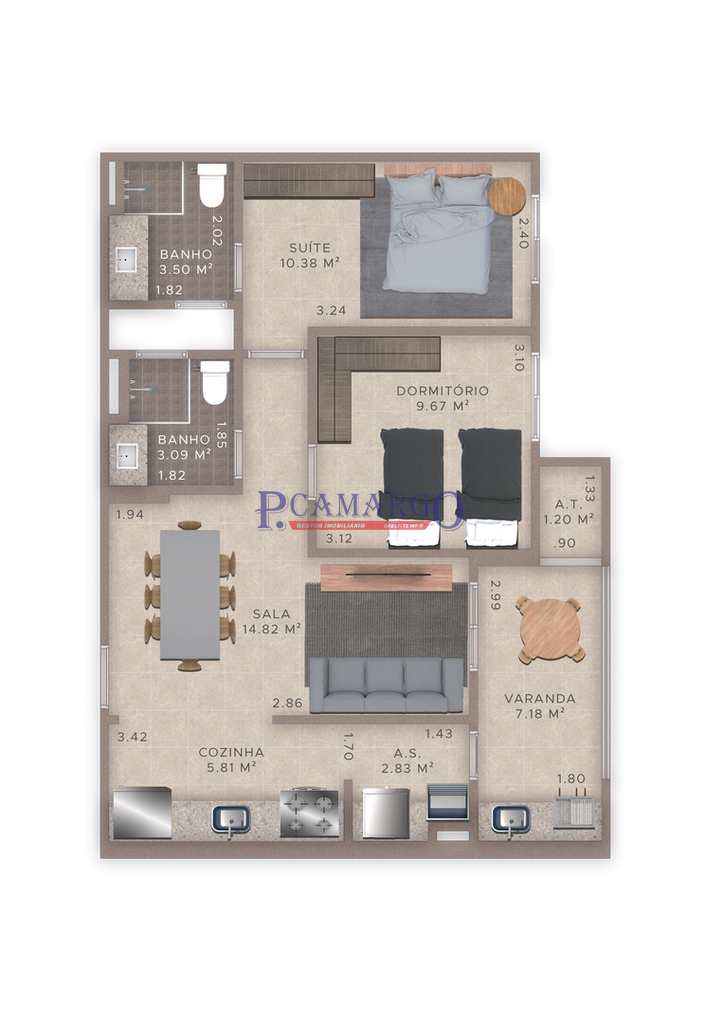 Apartamento em Praia Grande, no bairro Guilhermina