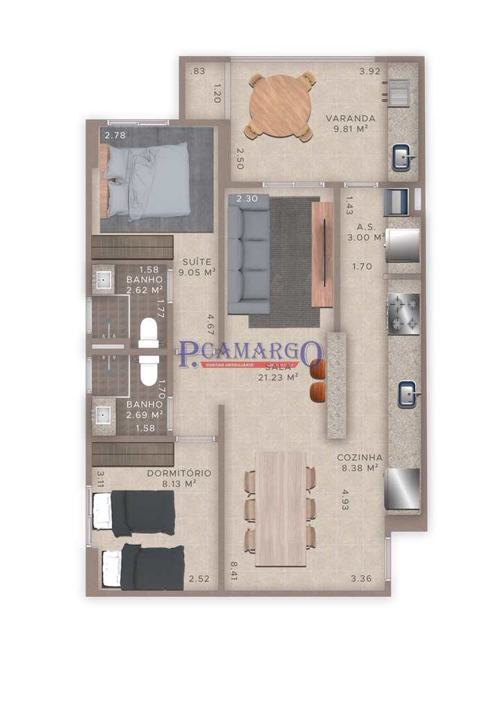 Apartamento em Praia Grande, no bairro Guilhermina