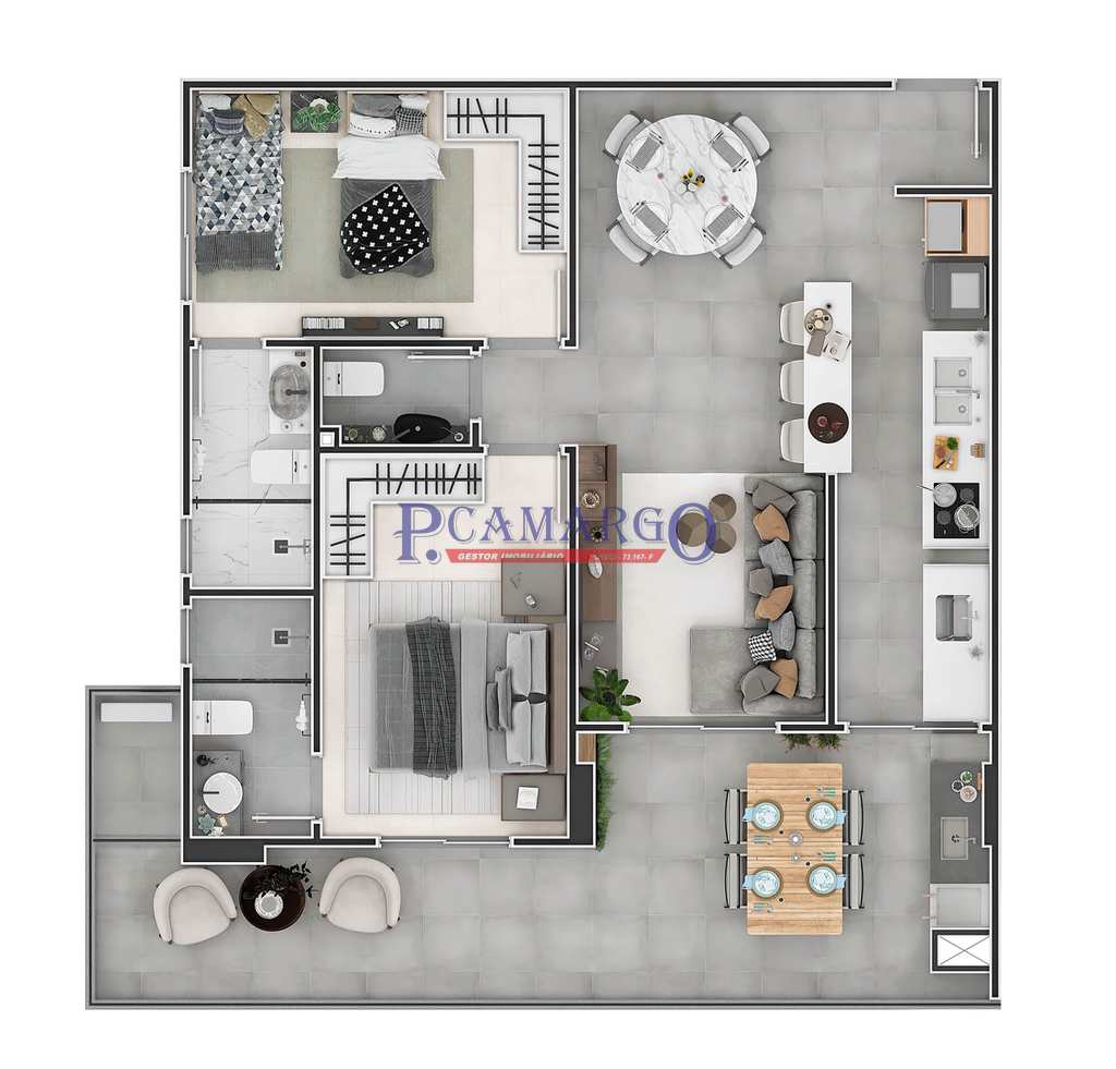 Apartamento em Praia Grande, no bairro Canto do Forte