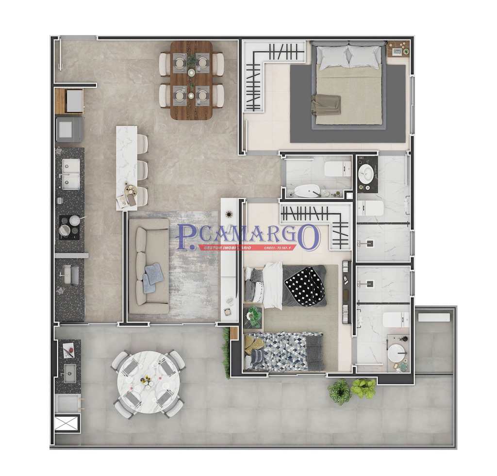 Apartamento em Praia Grande, no bairro Canto do Forte