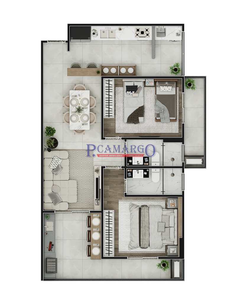 Apartamento em Praia Grande, no bairro Aviação