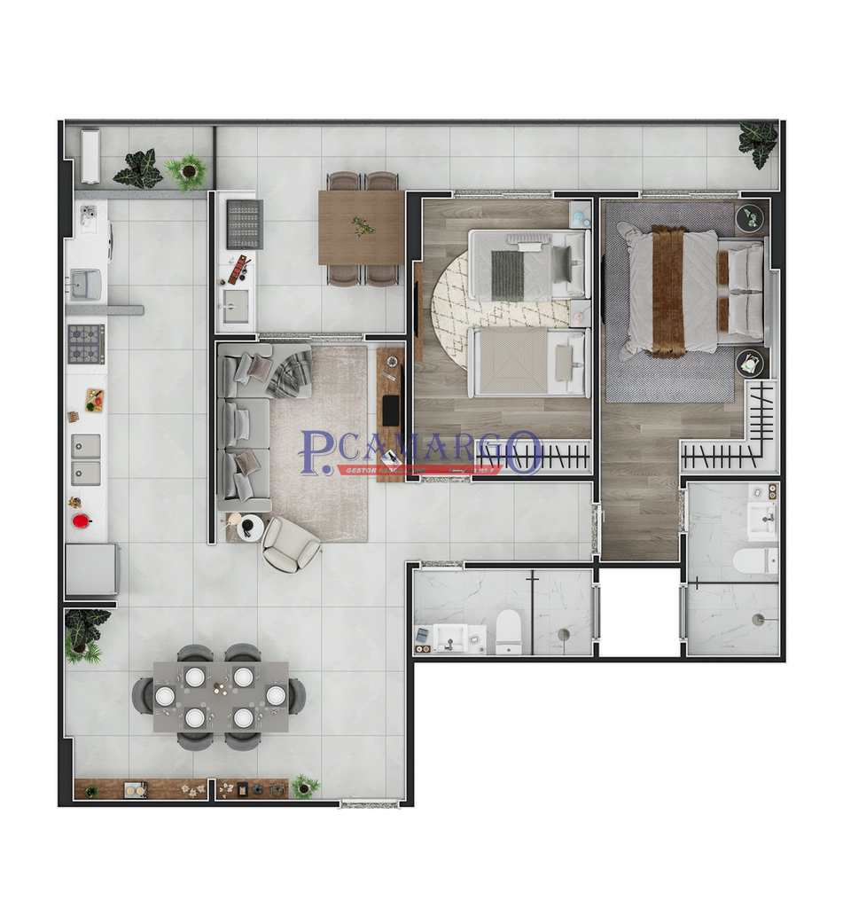 Apartamento em Praia Grande, no bairro Aviação