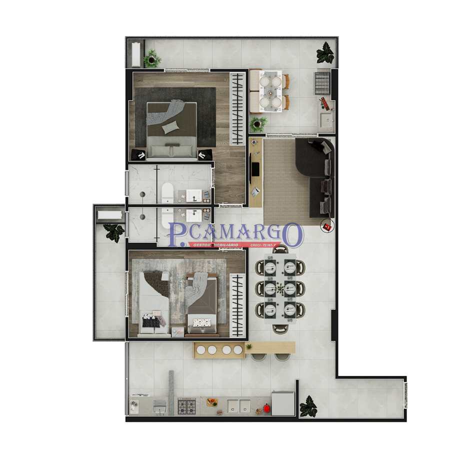 Apartamento em Praia Grande, no bairro Aviação