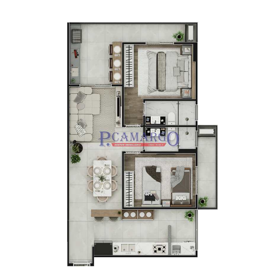 Apartamento em Praia Grande, no bairro Aviação