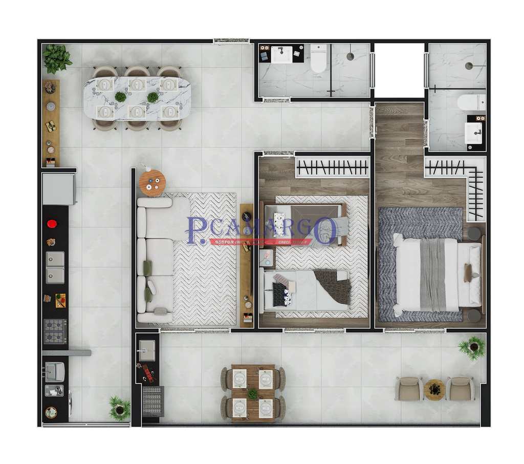 Apartamento em Praia Grande, no bairro Aviação