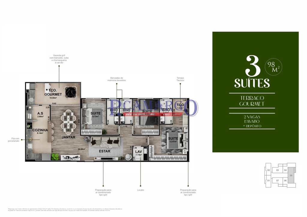 Apartamento em Praia Grande, no bairro Canto do Forte